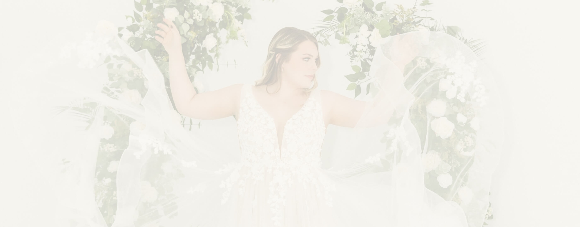 Model wearing a bridal dress